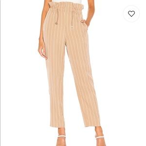 L’Academia The Josephe Pant in Beige & White